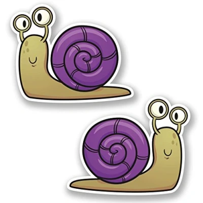 Image of 2 x 20cm/200mm Snail Vinyl Sticker Decal Laptop Travel Luggage Car Bike Sign Fun #5684