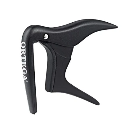 Image of Ortega Curved Capodaster OCAPOCV SBK for Fretboards Satin Black Finish
