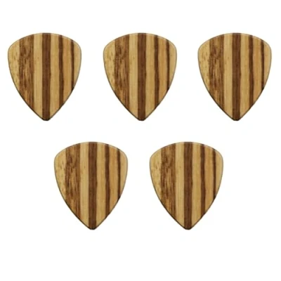 Image of Pluuttiem Wooden Guitar Picks, Picks for Electric, Acoustic or Bass Guitar, Wood
