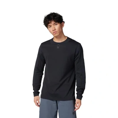 Image of Fox Racing Men&#039;s Defend Long Sleeve Jersey Shirt, Black, Small