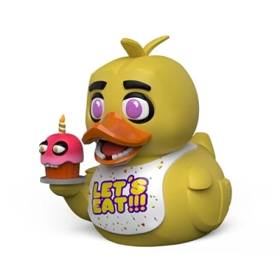 Image of TUBBZ First Edition: Five Nights At Freddy&#039;s Chica Cosplaying Rubber Duck Vinyl Figure