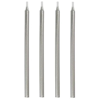 Image of Unique 19981 5&quot; Silver Birthday Candles, Pack of 12