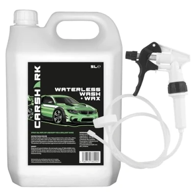 Image of CARSHARK Waterless Wash &amp; Wax 5L with Long Hose Trigger, Contains Carnauba