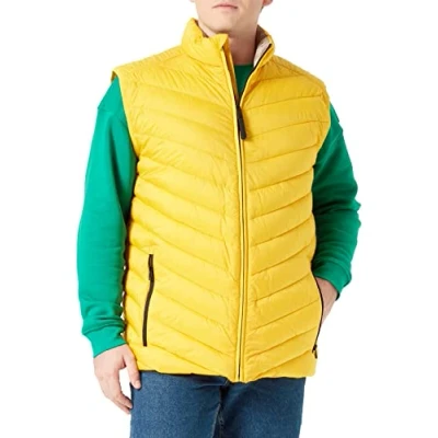 Image of TOM TAILOR Men&#039;s 1031473 Vest, 30028 Pleasant Yellow, L
