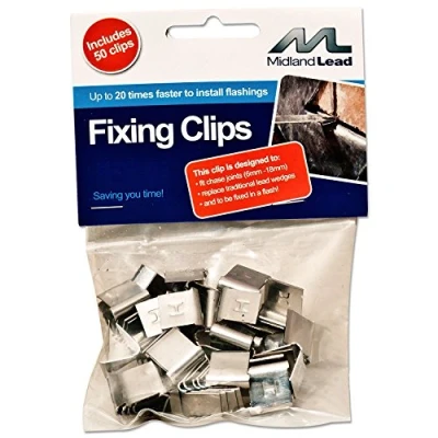 Image of Hall Clips Bag of 50 Lead Flashing Fixing Clip Fixed in a Flash! Quick Easy Flash use The Chase to Dress Before Pointing or Sealing