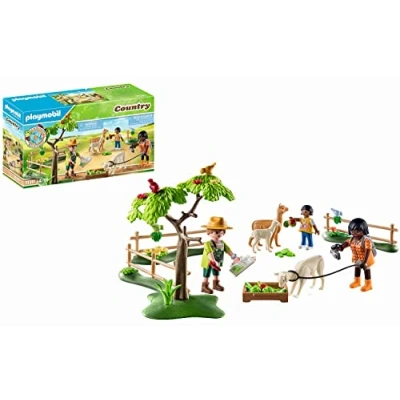 Image of Playmobil 71251 Country Alpaca Hike, Animals for the Organic Farm, Sustainable Toys Children ages 4+