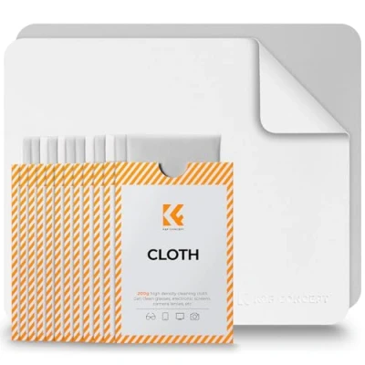 Image of K&amp;F Concept Glasses Cleaning Cloth Premium Microfiber Cloths, Lens for Camera Lenses, Eyeglasses, Screens, Cameras, Tablets Washable, 12 Pack, 6 x 7 inches (15 18 cm)