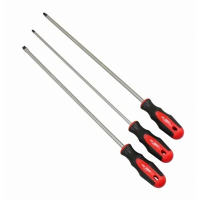 Image of US PRO Tools 3pc Extra Long 500mm Screwdriver Screwdrivers Set Ph SL Pz 1527