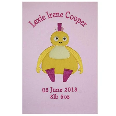 Image of Twirlywoos Chickedy Personalised Super Soft Fleece Baby Blanket (Pink)