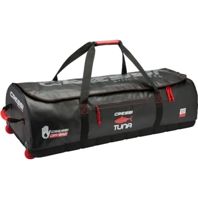 Image of Cressi Unisex Tuna Large Waterproof Bag with Wheels, Black Red, 120 L UK