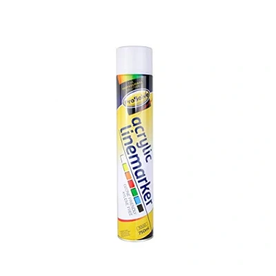 Image of White Line Marker Spray Paint for Football Pitch, Car Parks, Floors &amp; Warehouses 6 x 750ml