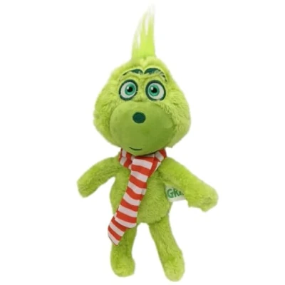 Image of SENTOYA Plush Toy Grinch Christmas Dogs Doll Stuffed Throw Pillow Gifts for Children Girls Boys (Scarf Grinch)