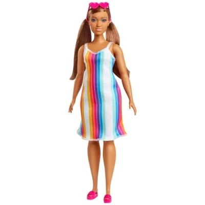Image of Barbie Loves the Ocean Rainbow Striped Dress