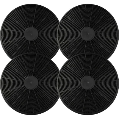 Image of vhbw 4x Activated Carbon Filter compatible with Klarstein Aurora, Zarah, Zola, Zelda, Balzac, Aurica, Noir, Prima, Retro Extractor Hood 17.5 cm