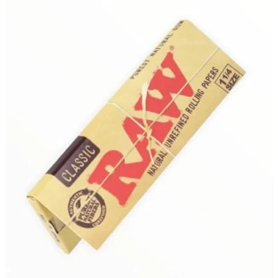Image of RAW 10 booklets CLASSIC Natural rolling paper size 1.25 or 1 1/4