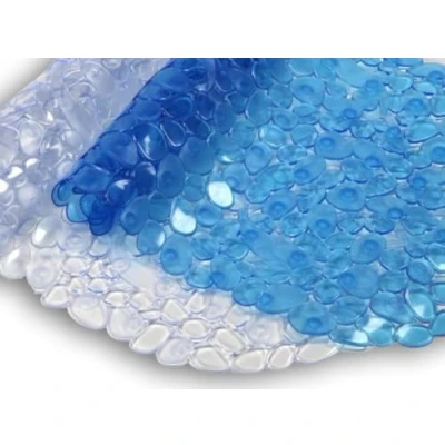 Image of Blue Canyon Pebble Mildew Resistant Shower Mat 53cm x (Clear)