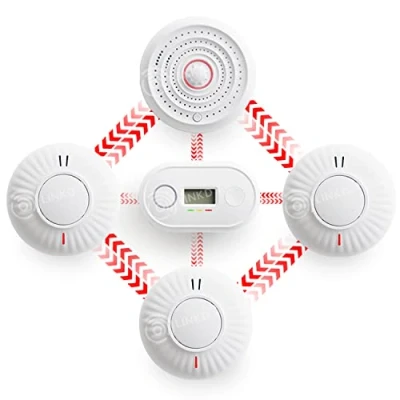 Image of Wireless Interlinked Smoke, Heat &amp; Carbon Monoxide Alarm Bundle Scotland England Law Compliant 10 Year Battery Life CE BS Certified LINKD Alarms UK Phone Email Support