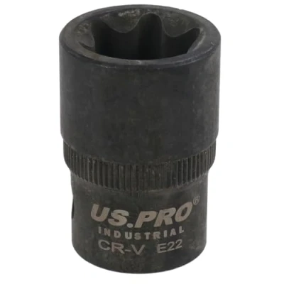 Image of E22 Female Impacted Impact Torx Star E Socket 1/2in Drive Shallow