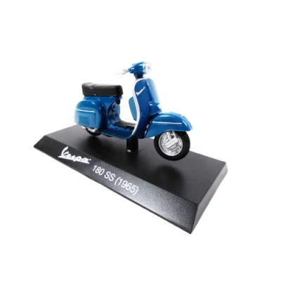 Image of OPO 10 Collection miniature scooter 1/18 compatible with Piaggio Vespa 180SS blue 1965 Ves0015