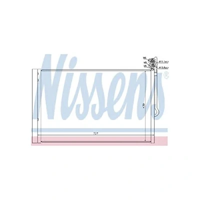 Image of CO5745 Condenser NISSENS 940157 with dryer Aluminium 727mm R1234yf VOLKSWAGEN: Touareg II