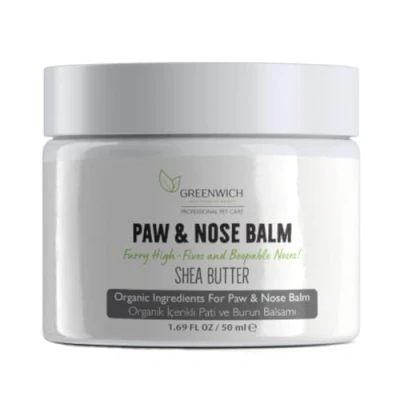 Image of Greenwich Vegan Organic Paw &amp; Nose Balm for Cats Dogs, Moisturizing Crack Repair Cream, Natural Protection Dry Paws Noses, Furry High Fives, 50ml