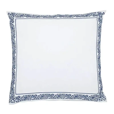 Image of Morris &amp; Co Acanthus/Pimpernel Square Pillowcase Woad Blue