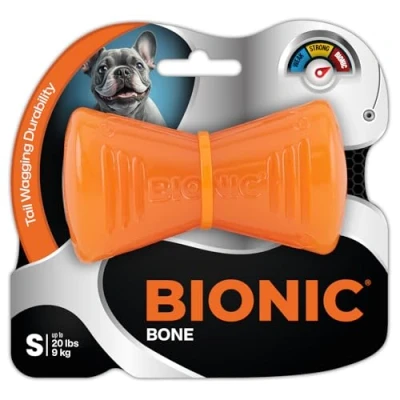 Image of BIONIC Bone Dog Toy, Small Interactive Chew Toy That Stands up to The Toughest Chewers, for Dogs 20 lbs. (9 kg)