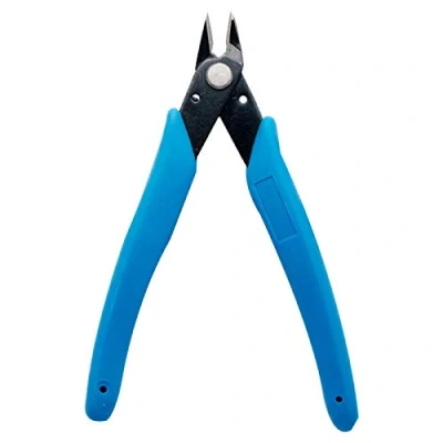 Image of Wire Cutter 5.12&quot; Cable Diagonal Side Electrical Mini Cutting Plier Snips Flush Tool for Coil Making, Home DIY Jewelry (Sky Blue)