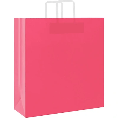 Image of vidaXL Paper Bags 50 pcs with Handles Pink 45x17x48 cm