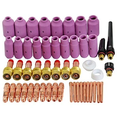 Image of RIVERWELD TIG Gas Lens Consumables Kit WP DB SR 17 18 26 Welding Torch 51 pcs