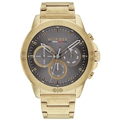 Image of Tommy Hilfiger Analogue Multifunction Quartz Watch for Men with Gold Colored Stainless Steel Bracelet 1791891