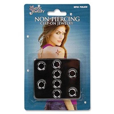 Image of Bristol Novelty BA715 Clip On Body Piercing Jewelry, Unisex Adult, One Size