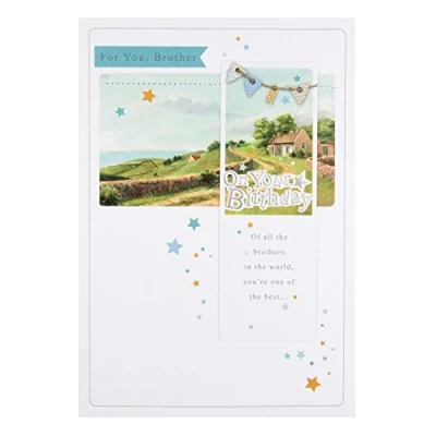Image of Hallmark Brother Birthday Card &#039;With Bookmark&#039; Medium