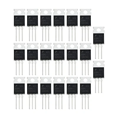 Image of eMagTech 20x N Channel FQP30N06L MOSFET Transistor ESD Rated TO 220 30A 60V 3Pin International Rectifier Power for Home Industry and DIY