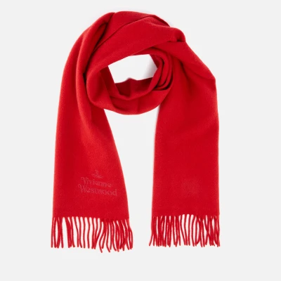 Image of Vivienne Westwood Embroidered Wool Logo Scarf