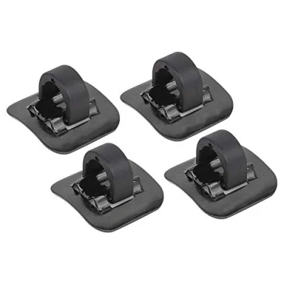 Image of Keenso 4 Pcs bike C clips Housing Hose Guide Clamps, brake cable Tube Shifter Adapter Bicycle Frame Buckle for Derailleur Shift Cables(Black)mountain