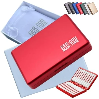 Image of [8 Colors] GC Premium Extra Class Case Compatible with Iqos 3 Heets Duo Iluma One Terea Heetcase Cigarette Case/Accessory Slim Aluminum, red