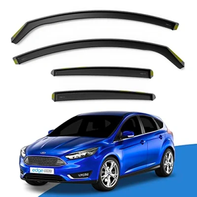 Image of EdgeVisors Wind Deflectors Set Fits: Ford Focus MK3 2011 2018 4/5 Door Saloon/Hatchback 4pc