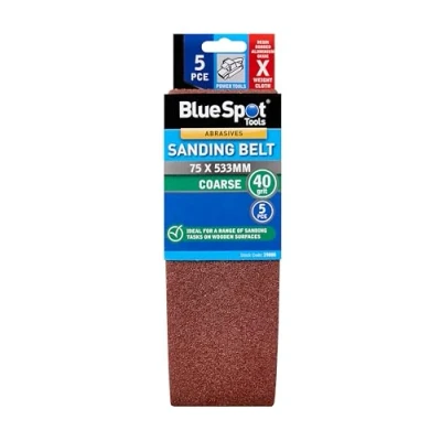 Image of Blue Spot Tools 75 x 533mm Sanding Belt 40 Grit