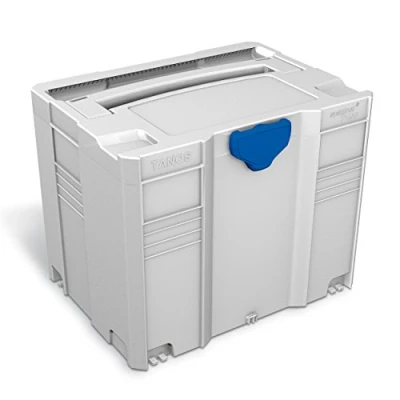 Image of Tanos 2126103_SML Systainer T Loc IV 80100004 Transport Box ABS Plastic (W x H D) 396 315 296 mm, Light Grey with Blue Lock
