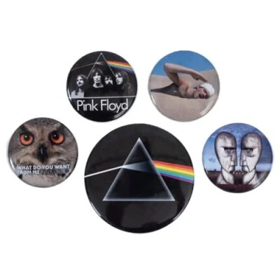 Image of Pyramid International Pink Floyd Badge, Multi Colour, 10 x 12.5 1.3 cm