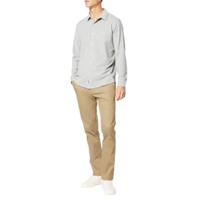 Image of Dockers Signature Chino Slim Fit Men&#039;s New British Khaki 34W / 30L