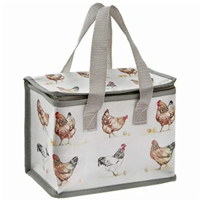 Image of Leonardo Lesser &amp; Pavey Chickens Lunch Bag, muli Colour, 22 x 12 cm, White, Regular
