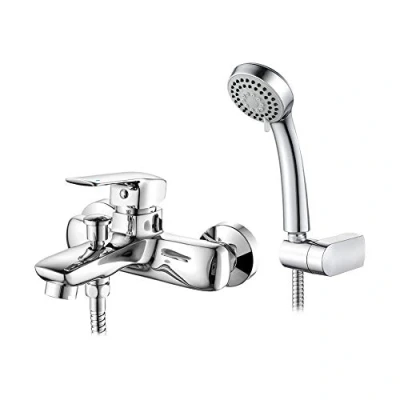 Image of Ibergrif Mines Single Lever Bathtub Shower Mixer, Bath Tap Set, Chrome