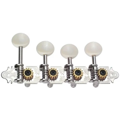 Image of Golden Gate FM 5 F Model Mandolin Tuners 2 Planks (4+4) Nickel, Brown