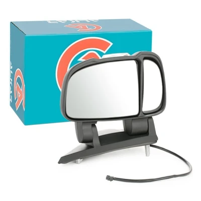 Image of 0735517038, 735517038 Wing mirror ALKAR 9202922 Right Manual with wide angle mirror, Short arm, Convex for left hand drive vehicles