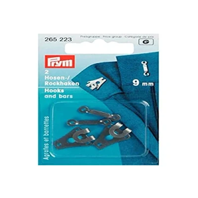Image of Prym Trouser and Skirt Hooks/Bars Black, Maulbreite 9 mm