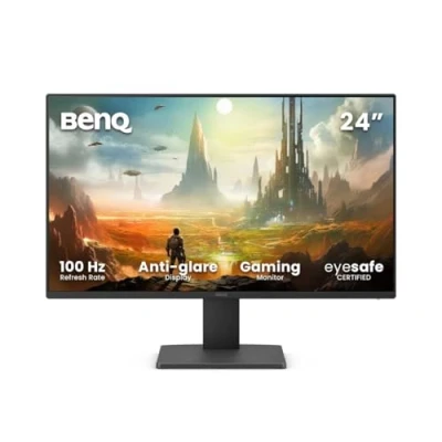 Image of BenQ GW2491E 23.8 1080p FHD 100Hz IPS Eye Care Monitor, HDMI, DisplayPort, 1080x1920, Ultra Slim Bezel, TUV Certified, Flicker free, Low Blue Light Plus, CareU