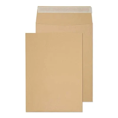 Image of Blake Purely Packaging 406 x 305 30 mm 140 gsm Gusset Pocket Peel &amp; Seal Envelopes (33301) Manilla Pack of 125