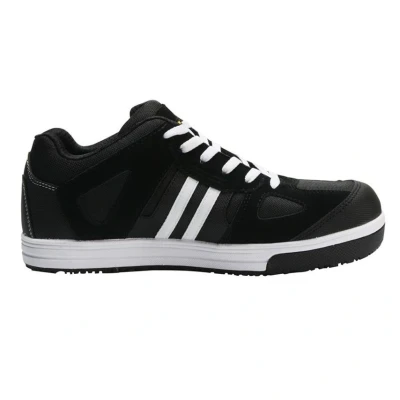 Image of Stanley Clothing Cody Black/White Stripe Safety Trainers UK 11 EUR 45
